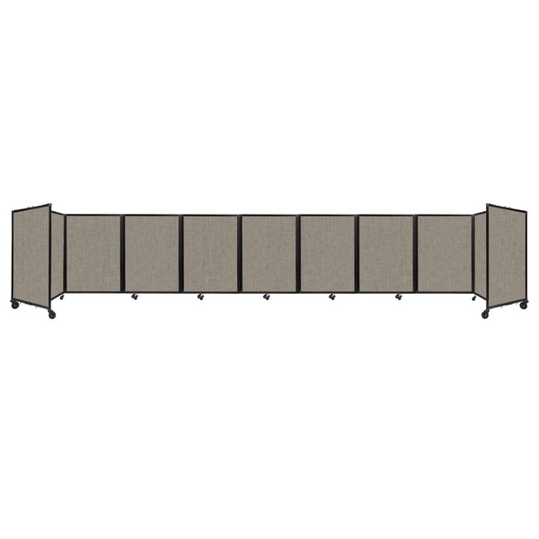 Room Divider 360 Folding Portable Partition 25' x 4' Warm Pebble Fabric